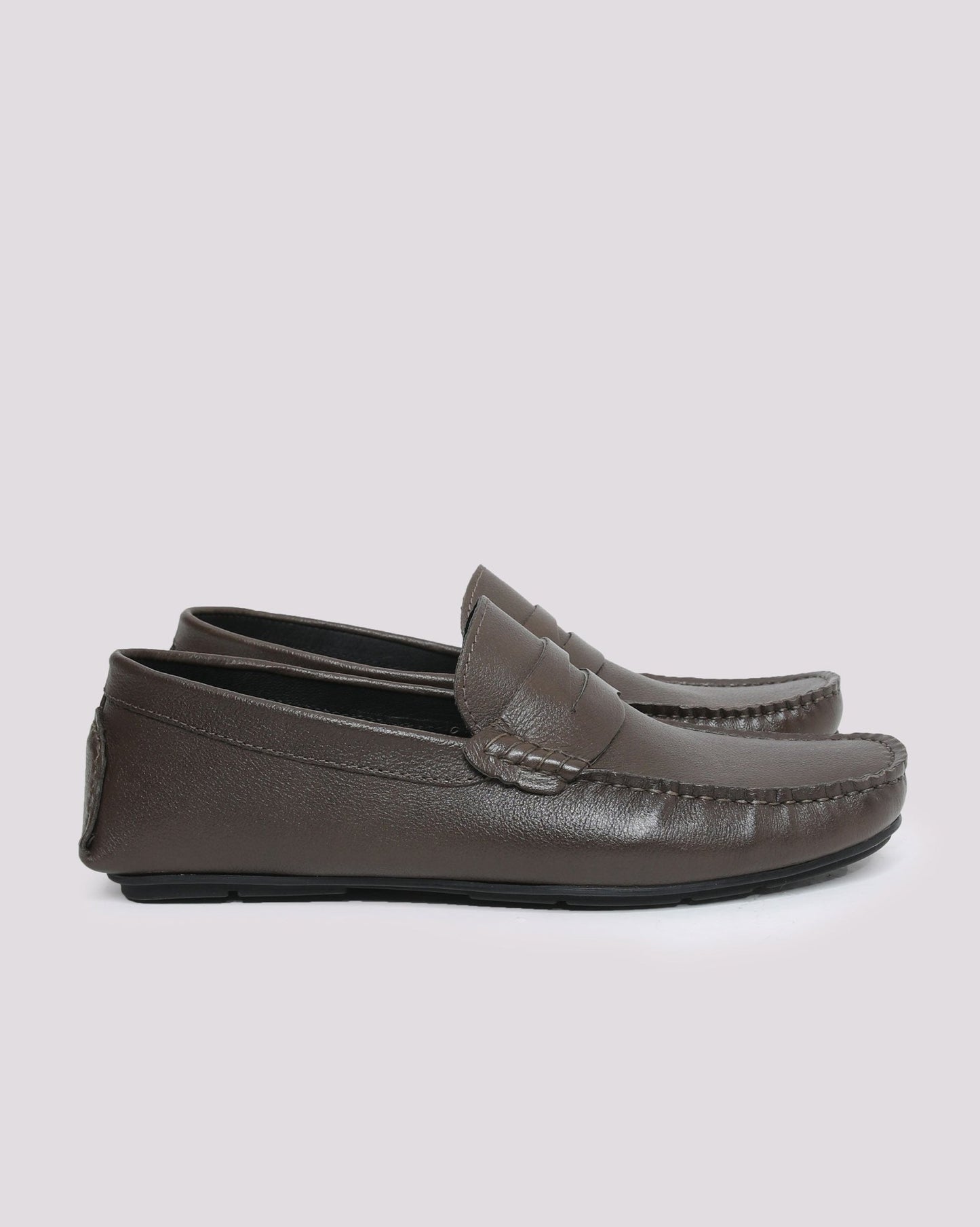OLIVE MILT LEATHER MOCASSIN - Hi-Street