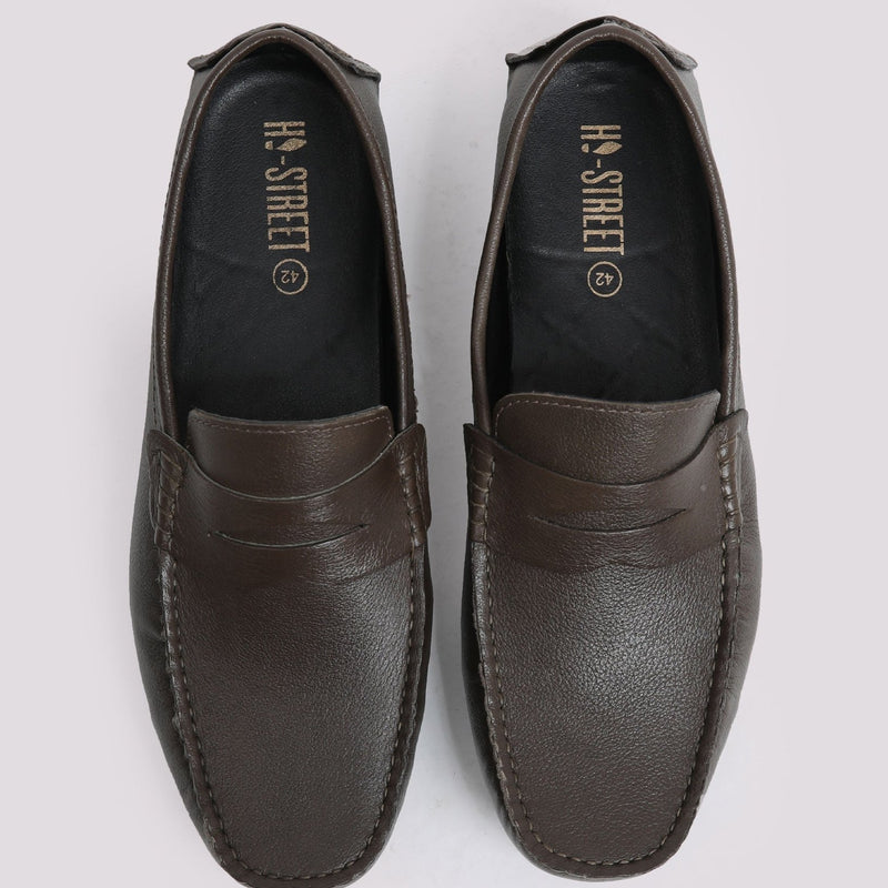 OLIVE MILT LEATHER MOCASSIN - Hi-Street