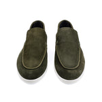 OLIVE SUEDE LEATHER SHOES - Hi-Street