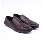 OSTRICH LEATHER TEXTURED MOCCASIN - Hi-Street