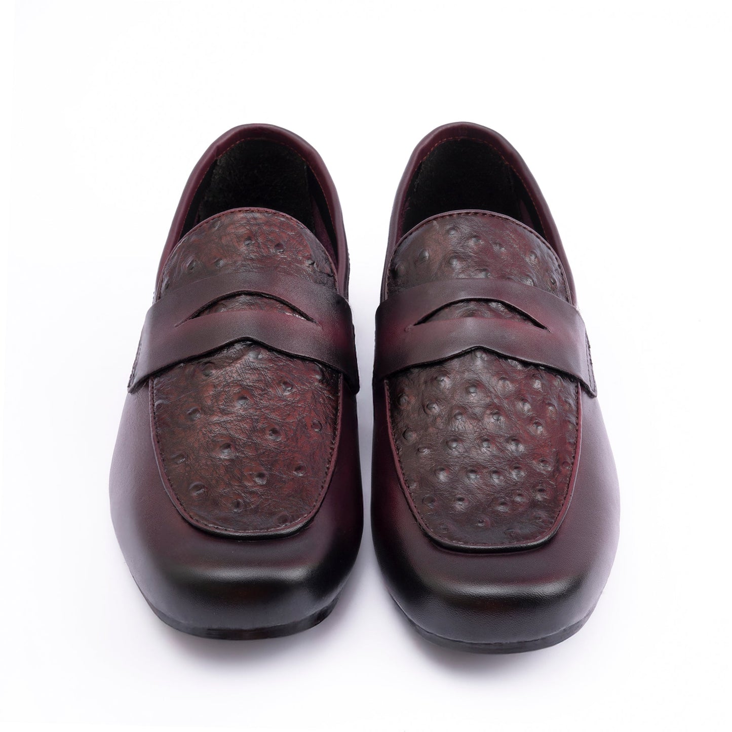 OSTRICH LEATHER TEXTURED MOCCASIN - Hi-Street