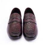 OSTRICH LEATHER TEXTURED MOCCASIN - Hi-Street