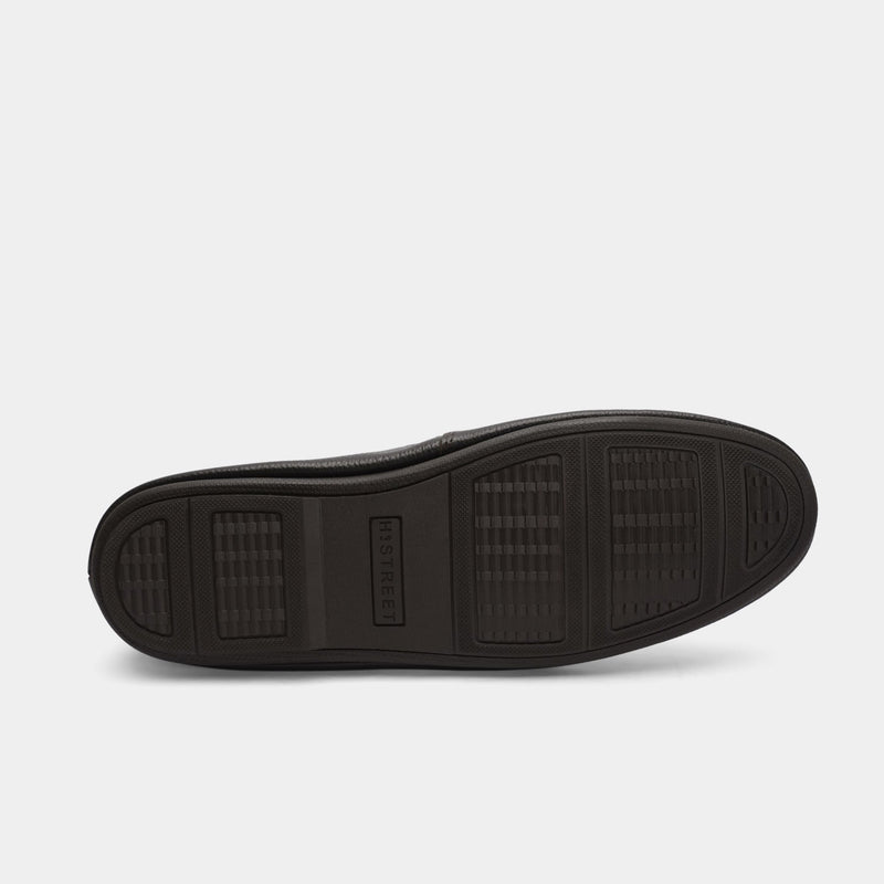 PEBBLE GRAIN BUCKLE LEATHER SHOE - Hi-Street
