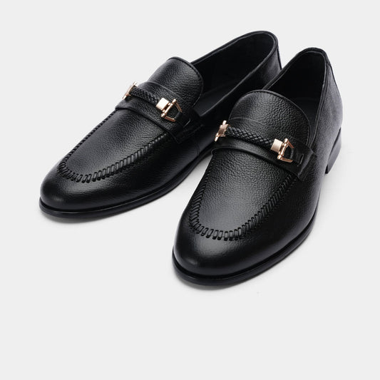 PEBBLE GRAIN LEATHER SHOE - Hi-Street