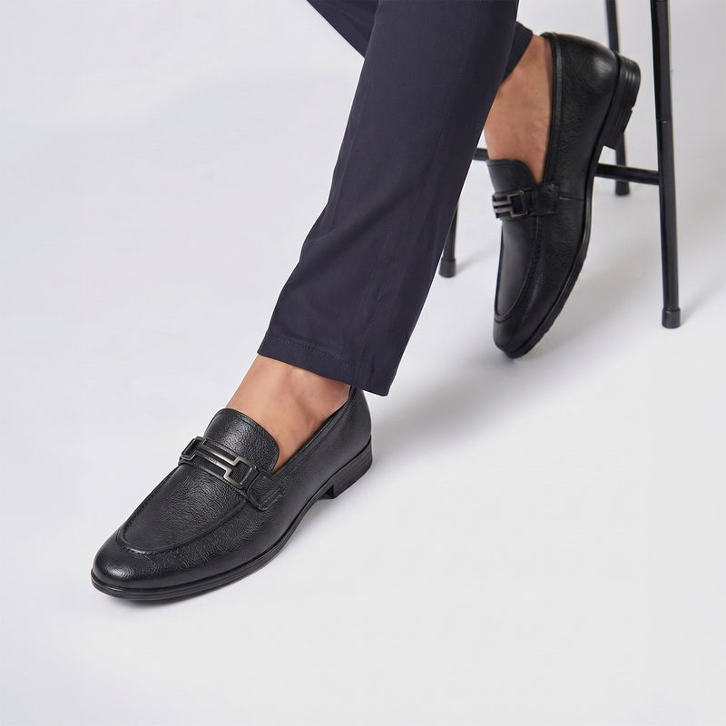 PEBBLE GRAIN LEATHER SHOE - Hi-Street