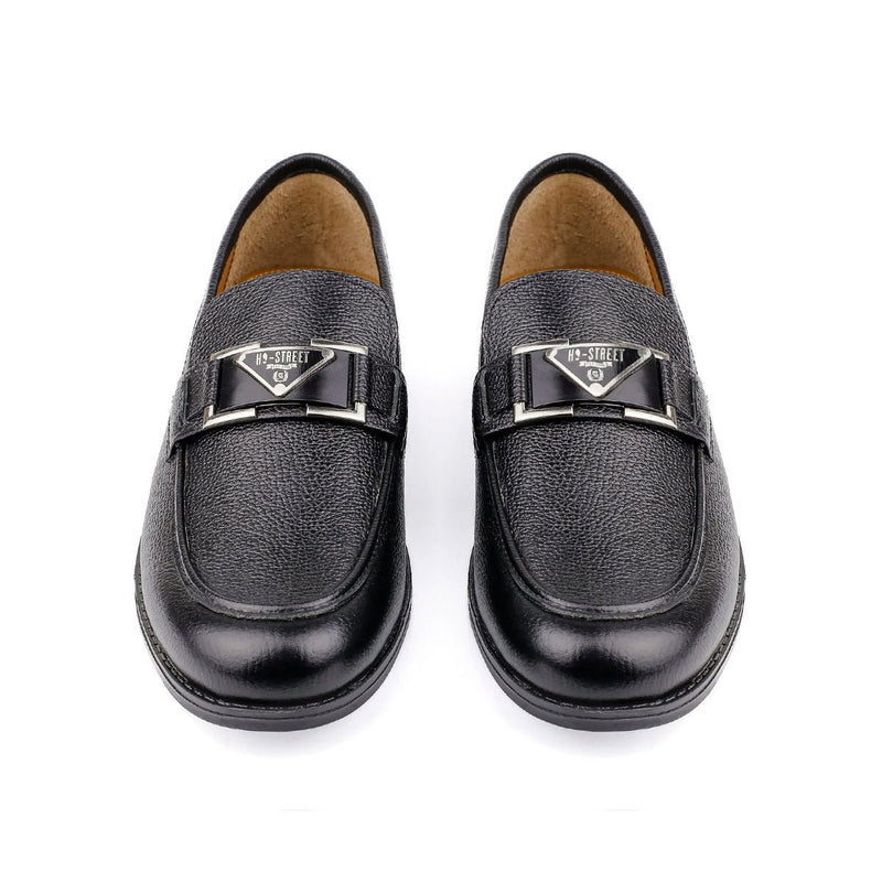 PEBBLE GRAIN LEATHER SHOES - Hi-Street