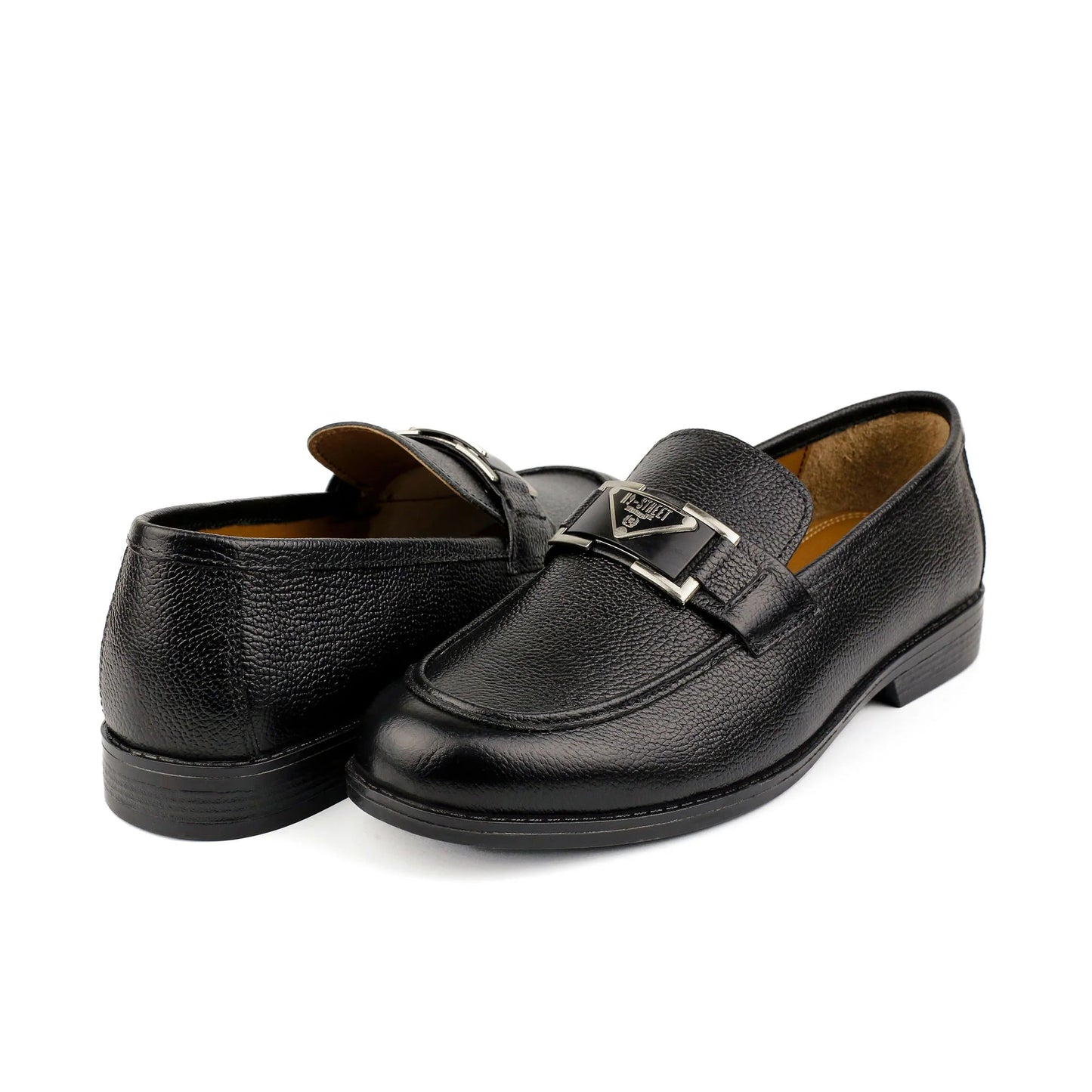 PEBBLE GRAIN LEATHER SHOES - Hi-Street