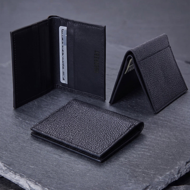PEBBLE GRAIN LEATHER WALLET - Hi-Street