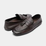 PEBBLE GRAIN TASSEL LEATHER SHOE - Hi-Street