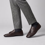 PEBBLE GRAIN TASSEL LEATHER SHOE - Hi-Street