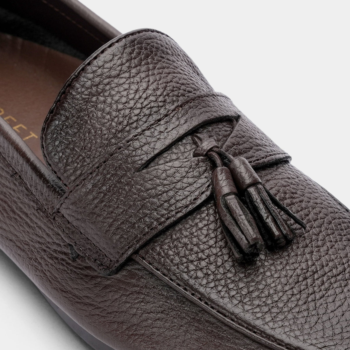 PEBBLE GRAIN TASSEL LEATHER SHOE - Hi-Street