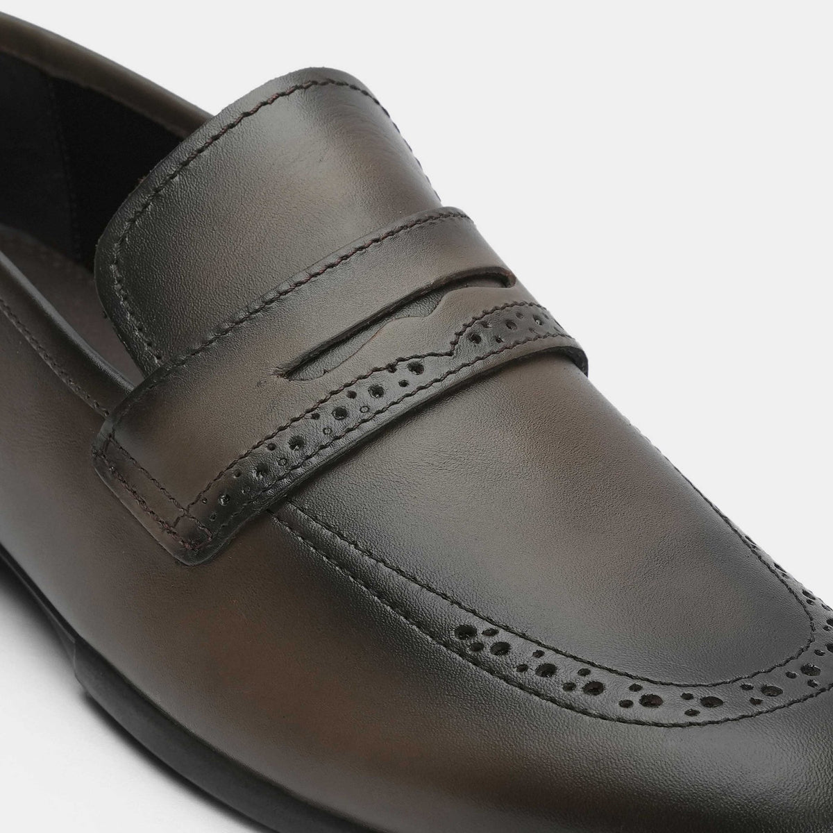 PLAIN KASTANI LEATHER SHOES - Hi-Street