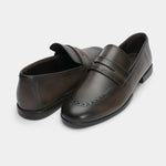 PLAIN KASTANI LEATHER SHOES - Hi-Street