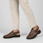 PLAIN LEATHER COMFY SANDAL - Hi-Street