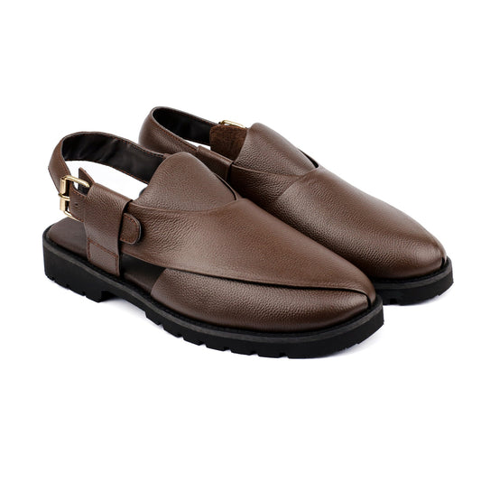 PLAIN LEATHER COMFY SANDAL - Hi-Street