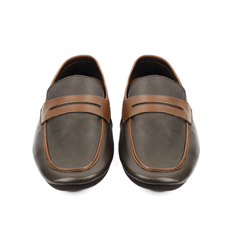 SHEEP LEATHER CONTRAST TIE SHOE - Hi-Street