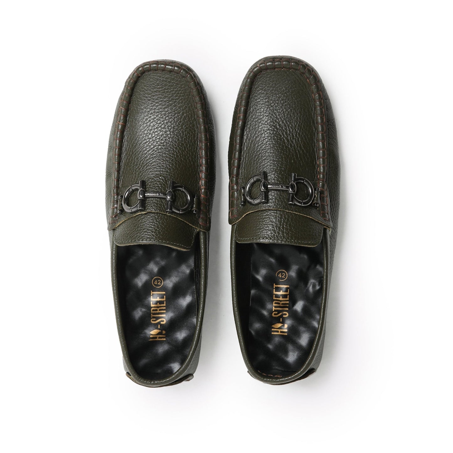 SOFT LEATHER BUCKLE MOCCASIN - Hi-Street