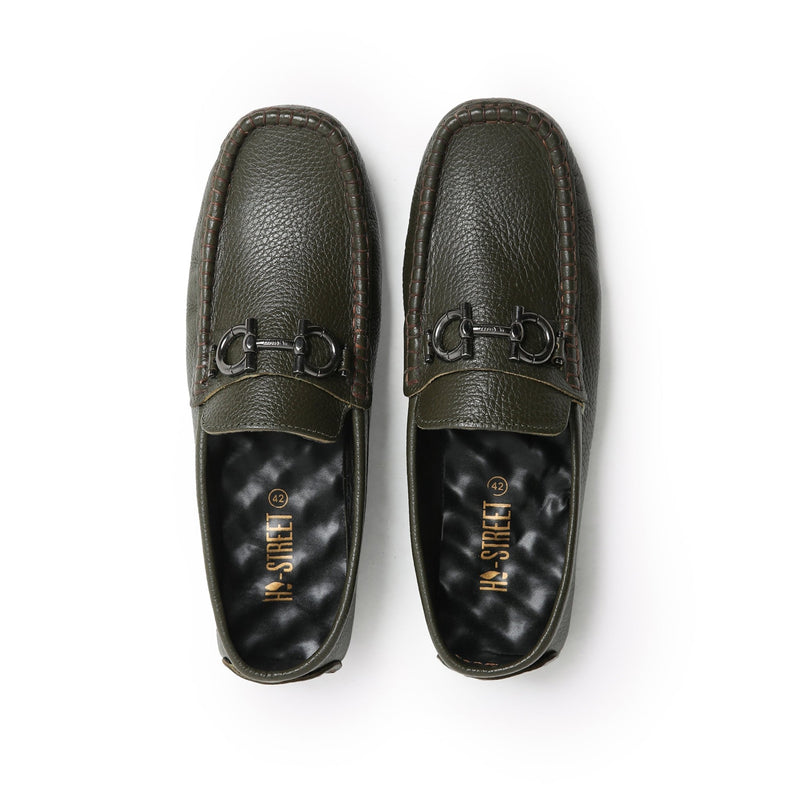 SOFT LEATHER BUCKLE MOCCASIN - Hi-Street