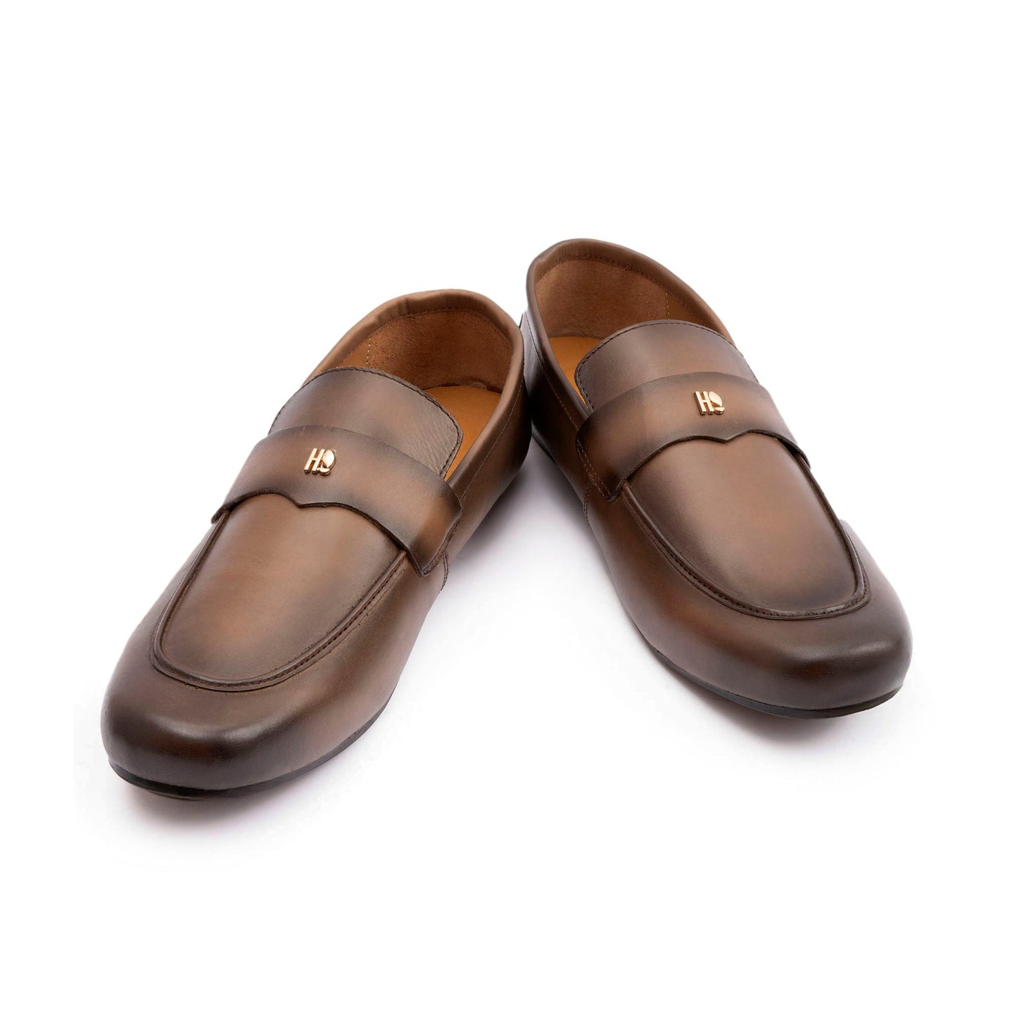 SOFT LEATHER SHADED TOE MOCCASINS - Hi-Street