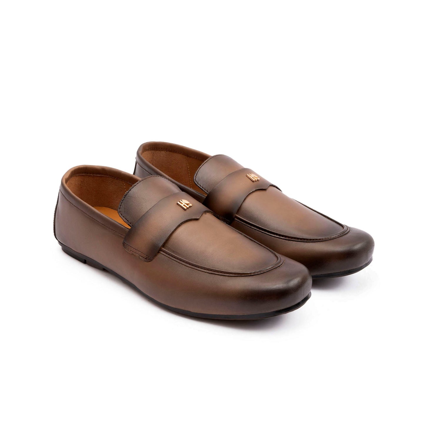 SOFT LEATHER SHADED TOE MOCCASINS - Hi-Street