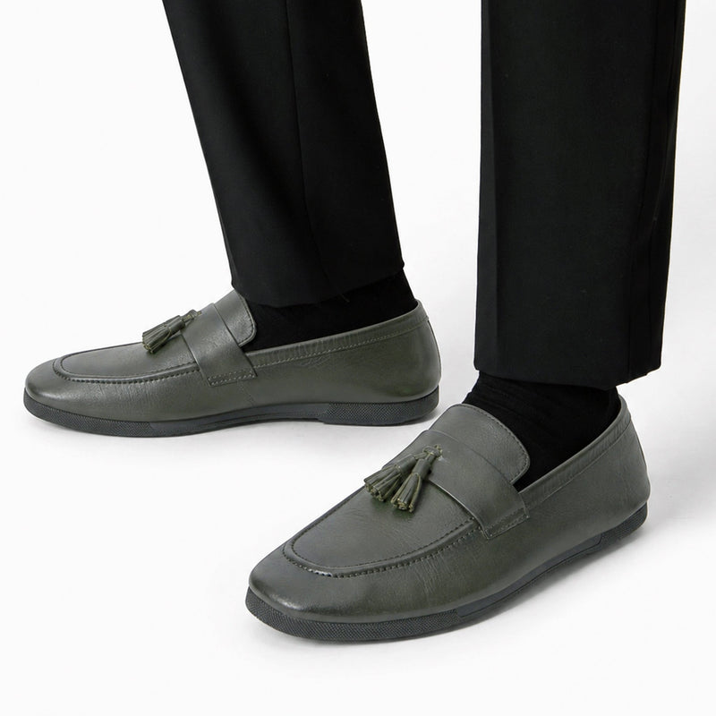 SOFT LEATHER SHOES WITH TASSEL - Hi-Street