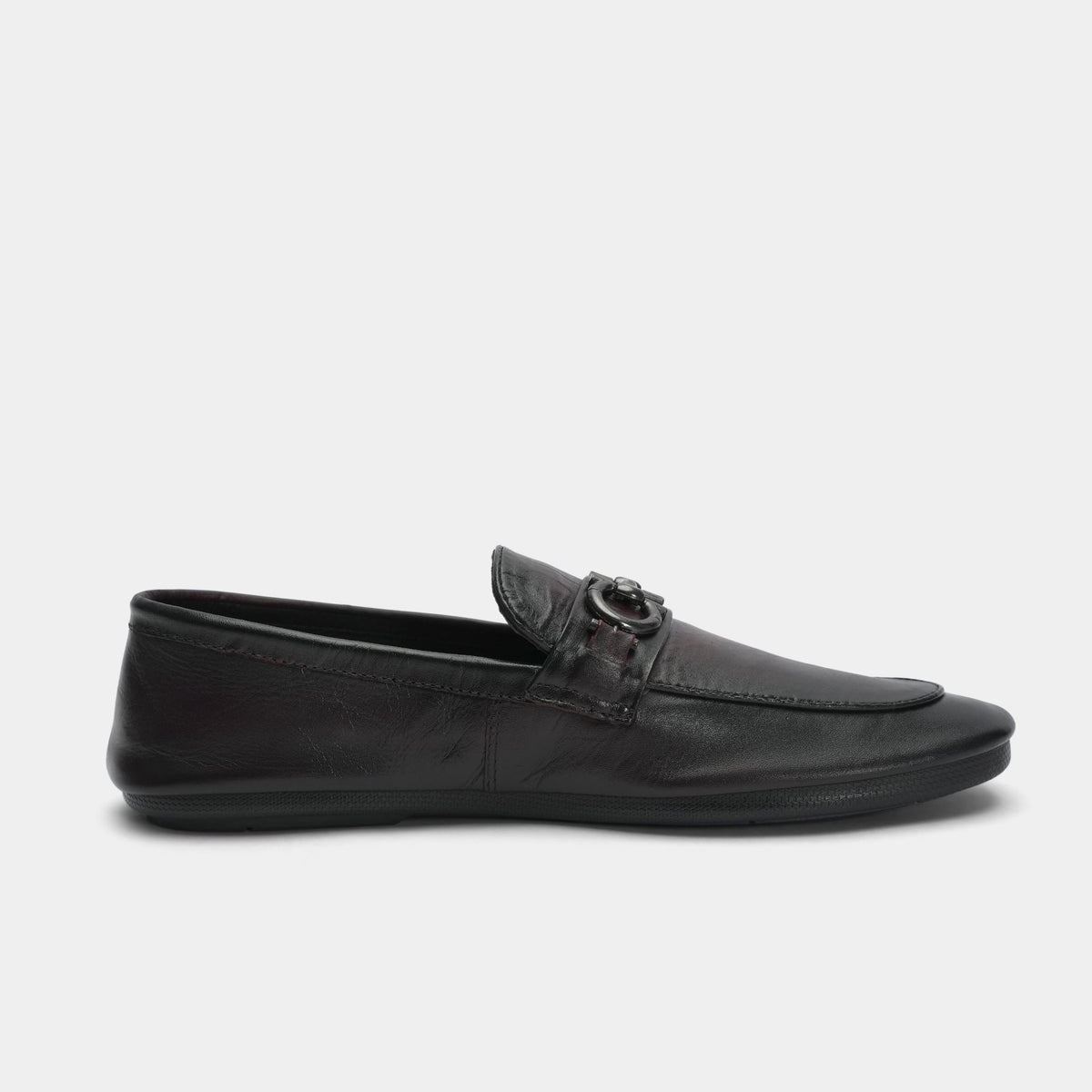 SOFT PLAIN LEATHER BUCKLE SHOES - Hi-Street