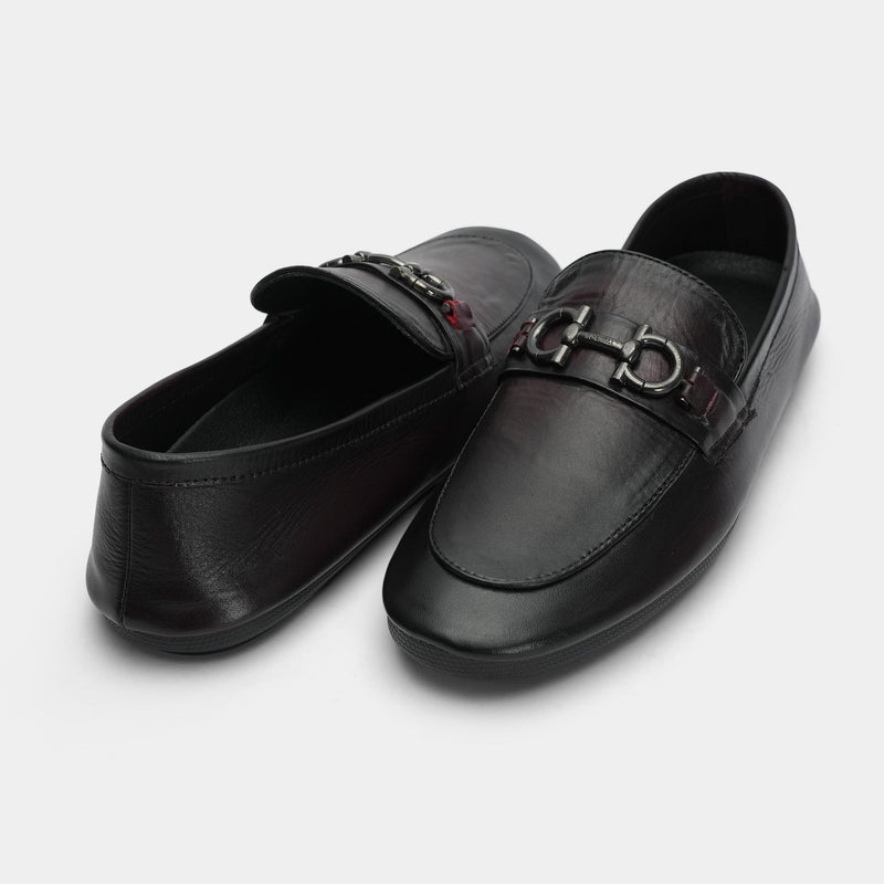 SOFT PLAIN LEATHER BUCKLE SHOES - Hi-Street