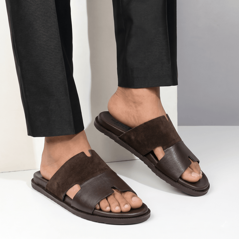 SPLIT LEATHER EVA SLIPPER - Hi-Street