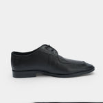 SPLIT LEATHER LACE UP BLACK SHOES - Hi-Street