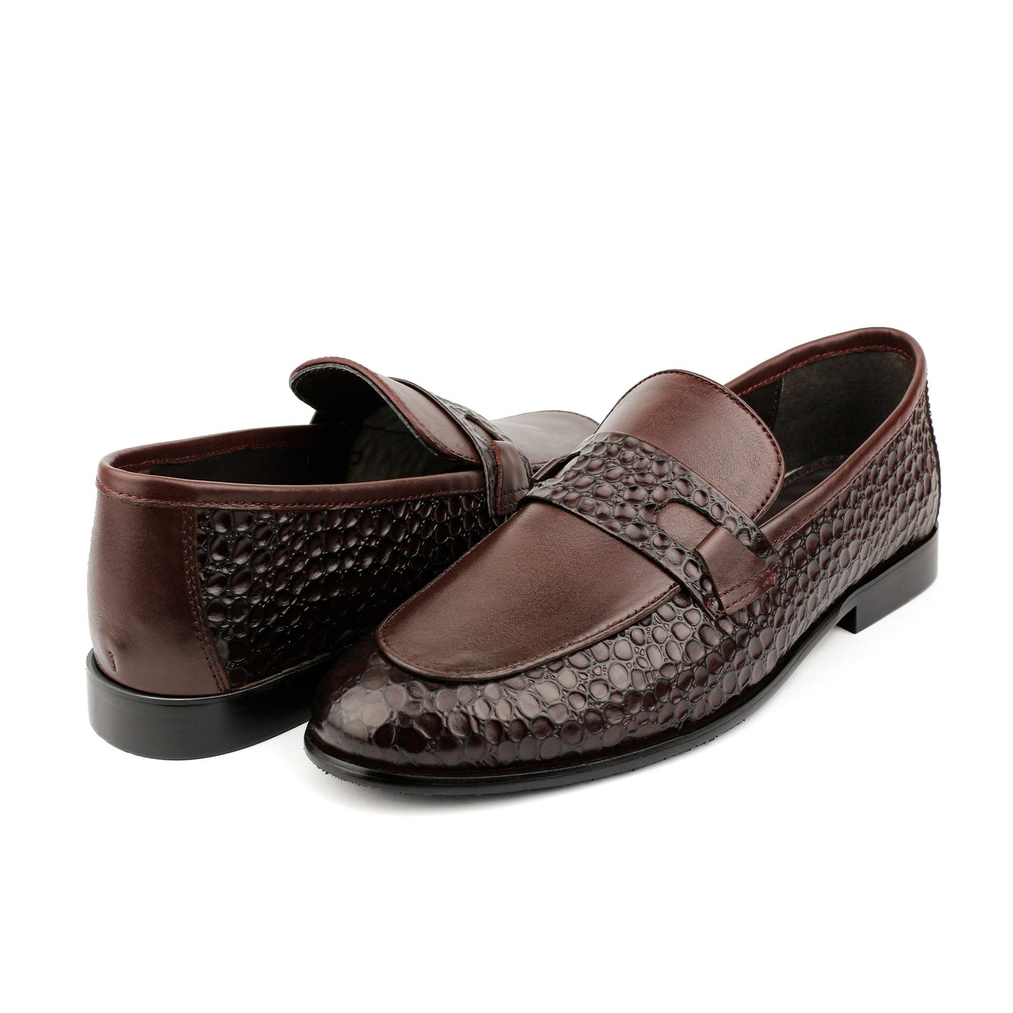 SPLIT LEATHER TEXTURED SHOES - Hi-Street