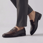 SPLIT LEATHER TEXTURED SHOES - Hi-Street