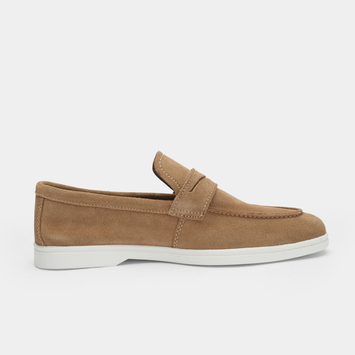 SUEDE LEATHER LOAFERS CAMEL - Hi-Street