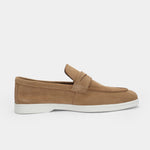 SUEDE LEATHER LOAFERS CAMEL - Hi-Street