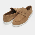 SUEDE LEATHER LOAFERS CAMEL - Hi-Street