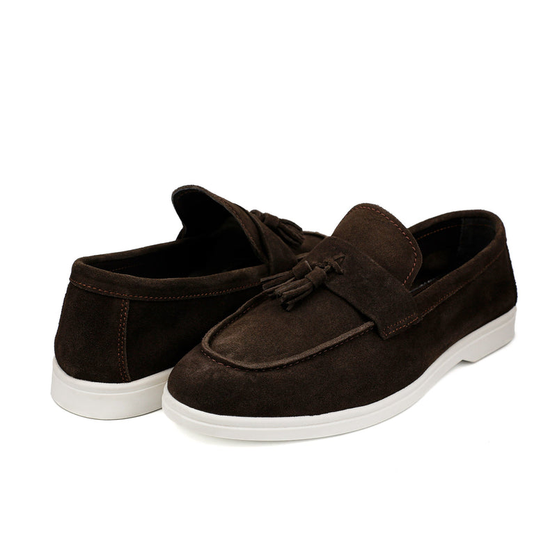 SUEDE LEATHER TASSEL LOAFER - Hi-Street