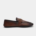 TAN LEATHER BUCKLE MOCCASIN - Hi-Street