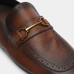 TAN LEATHER BUCKLE MOCCASIN - Hi-Street