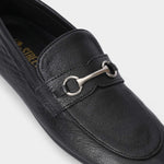 TEXTURE SOFT LEATHER SHOES WITH BUCKLE - Hi-Street