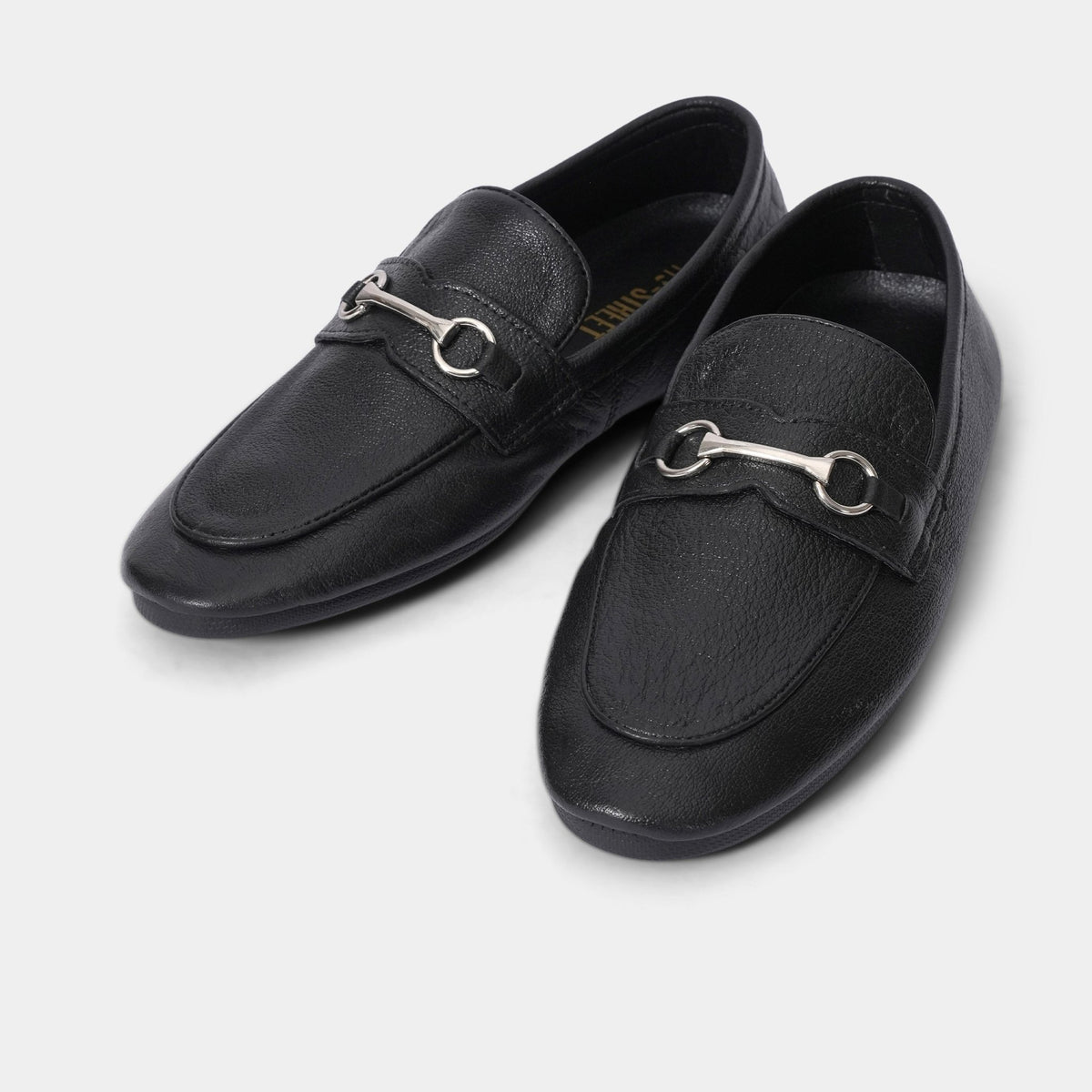 TEXTURE SOFT LEATHER SHOES WITH BUCKLE - Hi-Street