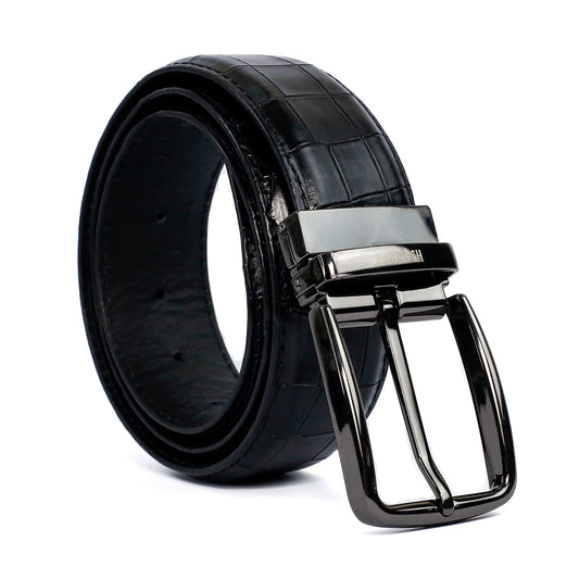 TEXTURED LEATHER BELT - Hi-Street