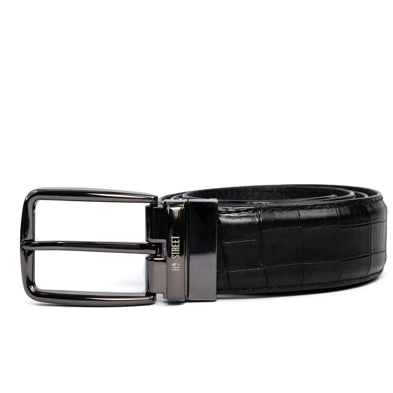 TEXTURED LEATHER BELT - Hi-Street