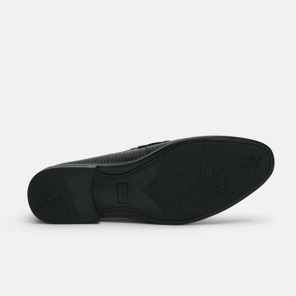 TEXTURED LEATHER BLACK SHOES - Hi-Street