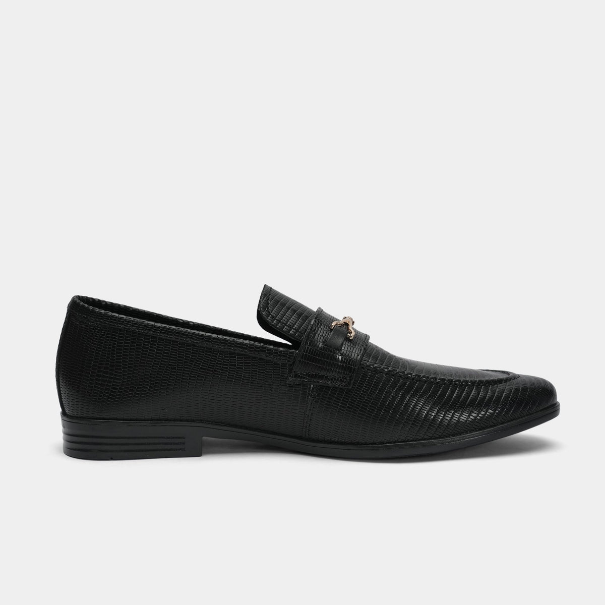 TEXTURED LEATHER BLACK SHOES - Hi-Street