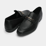 TEXTURED LEATHER BLACK SHOES - Hi-Street