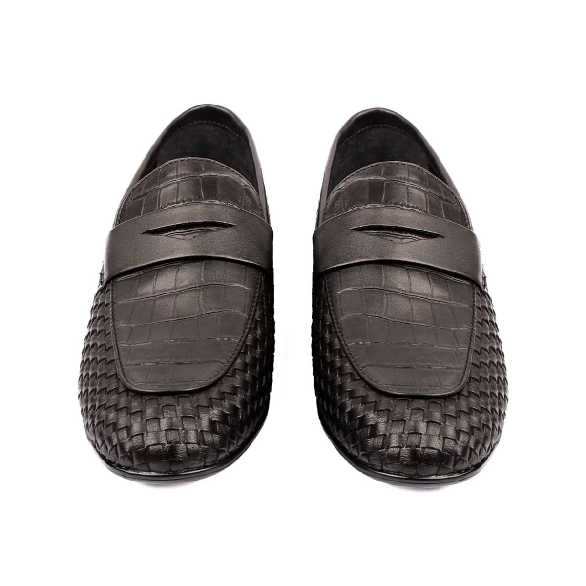 TEXTURED LEATHER BROWN SHOES - Hi-Street