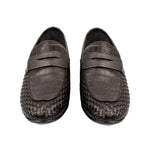 TEXTURED LEATHER BROWN SHOES - Hi-Street