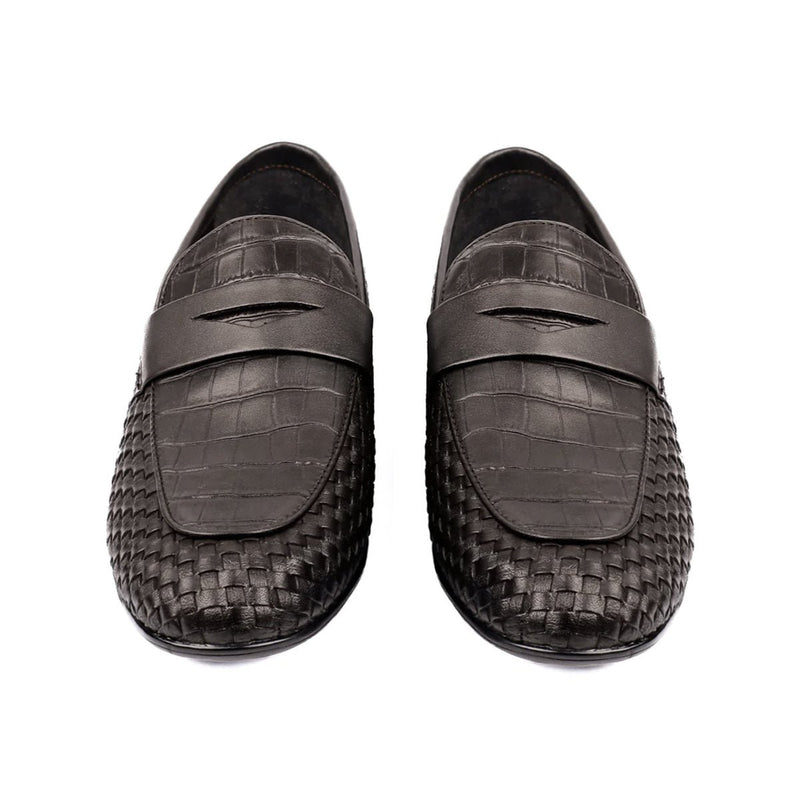 TEXTURED LEATHER BROWN SHOES - Hi-Street