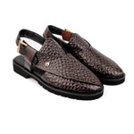 TEXTURED LEATHER COMFORT SANDAL - Hi-Street