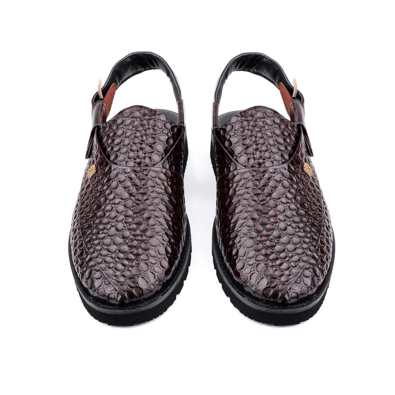 TEXTURED LEATHER COMFORT SANDAL - Hi-Street