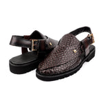 TEXTURED LEATHER COMFORT SANDAL - Hi-Street